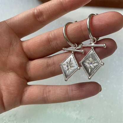 New Fashionable Greek Mythology Square-shaped  Silver Color Necklaces Pendant Creative Design Women  Jewelry