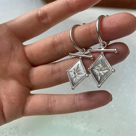 New Fashionable Greek Mythology Square-shaped  Silver Color Necklaces Pendant Creative Design Women  Jewelry