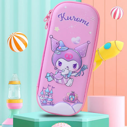 The new student cartoon HelloKitty3D pencil case is a waterproof, shock-resistant and large-capacity stationery case