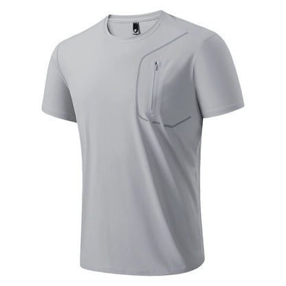 76% Nylon Quick Dry Sport Fashion T Shirt Men'S 2025 Short Sleeves Summer Casual Black OverSize Top Tees GYM Tshirt Clothes