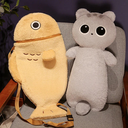 Big Lovely Soft Long Cat Pillow Stuffed Plush Toys Nap Pillow Home Comfort Cushion Kids Birthday Gift Cute Plushies Friend Gift