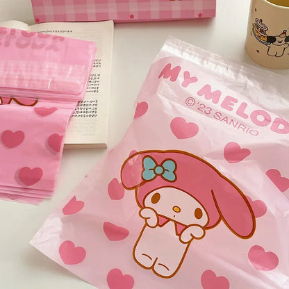 Sanrio Multi purpose Adhesive Garbage Bag Hello Kitty Cinnamoroll Portable Household Dormitory Desktop Disposable Sanitary Bag