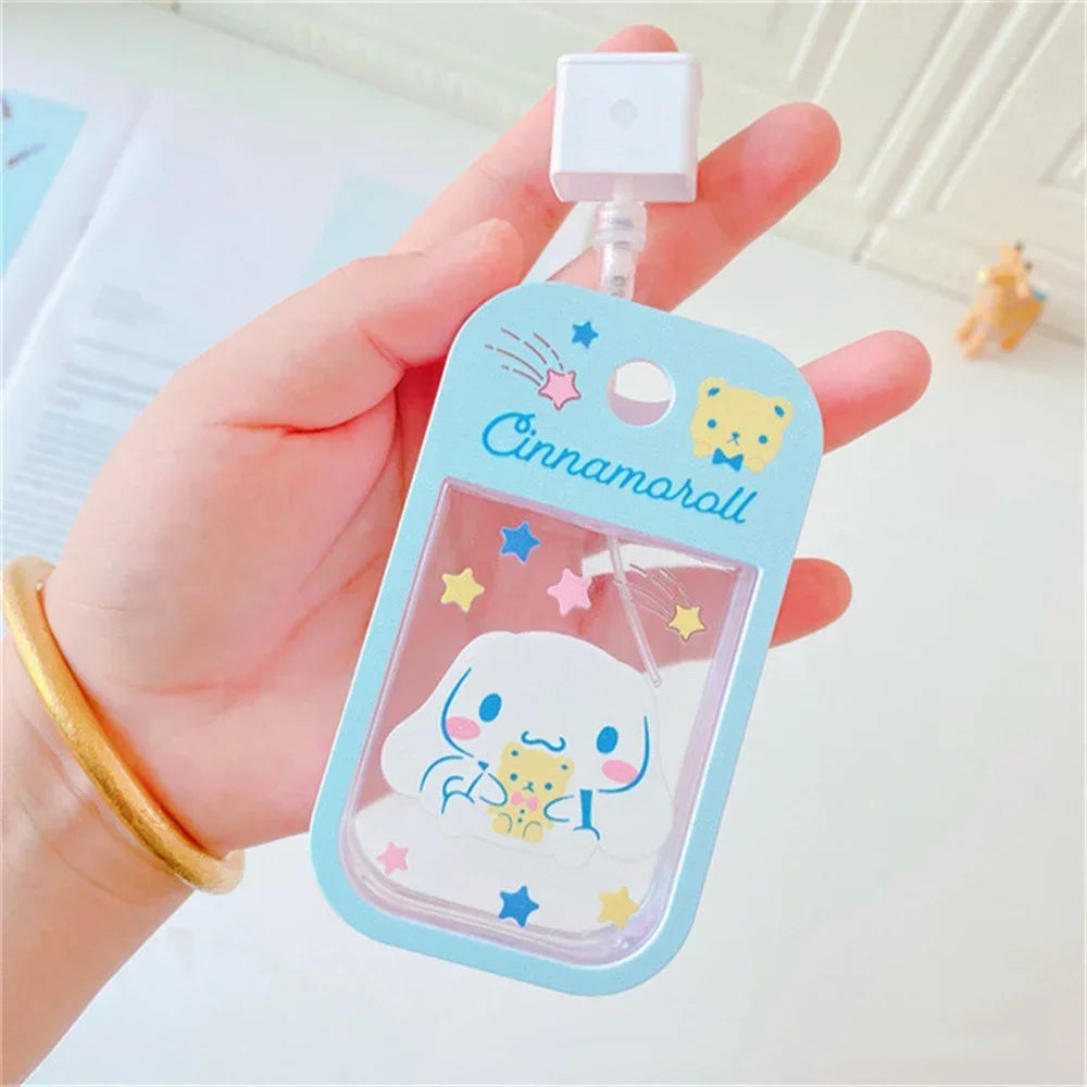 50ML Sanrio Filling Bottle Cartoon Hello Kitty Cinnamoroll Kuromi Alcohol Press Bottled Travel Portable Perfume Spray Bottle