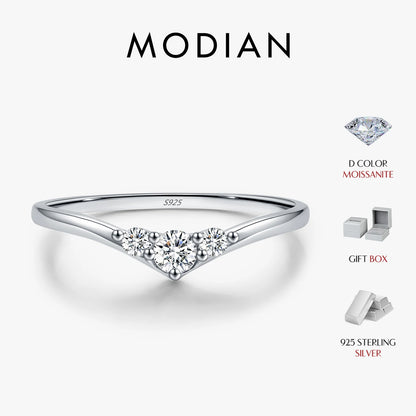 MODIAN シンプルエタニティモアサナイトリング 925スターリングシルバー 輝くシンプル細身ウェディングバンドリング レディースファインジュエリーギフト