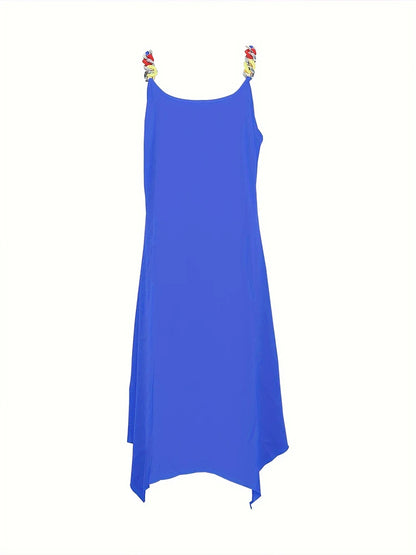 Plus Size Women's Party Dresses Halter Strapless Round Neck Solid Colour Sexy Dress Loose Casual Long Dresses