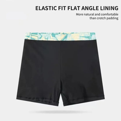 L-5XL Men's Swimming Trunks Swimsuit Printing Beach Pants Quick Drying Breathable Adult Double Layered Swimming Trunks Sports