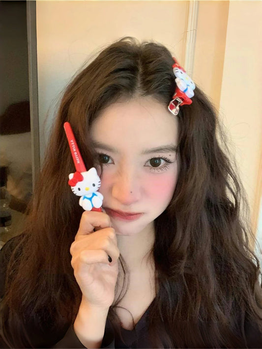 1/2個 ハロー ヘアピン Kitty My Melody Kuromi Cinnamoroll ワードクリップ ヘアアクセサリー ギフト
