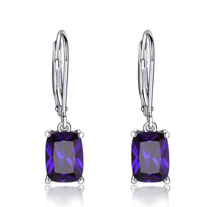 Valuable Lab Emerald Diamond Dangle Earring Jewelry 925 Sterling silver Party Wedding Drop Earrings for Women Engagement Gift