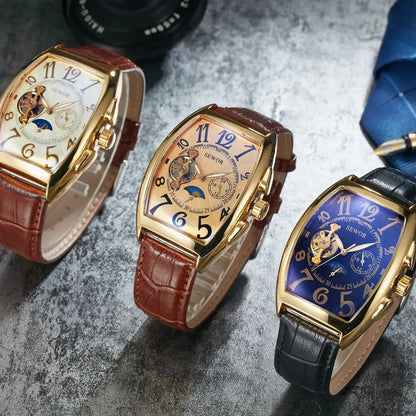 Fashion Men's Watch Wine Barrel Shaped Luminous Tourbillon Fully Automatic Mechanical Movement Mechanical Watch reloj automático