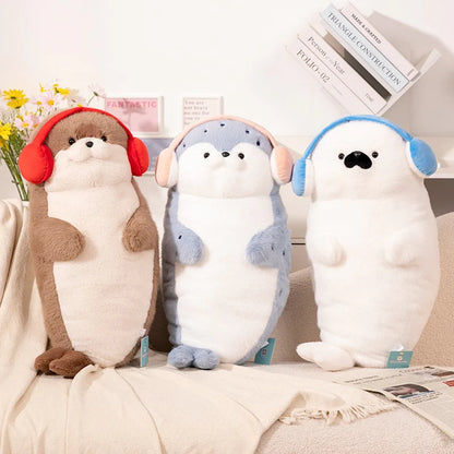 高品質 本物 かわいい 漫画 海の生き物 カワウソ ぬいぐるみ 枕 ヘッドセット ブルーシール カワウソ ぬいぐるみ 誕生日プレゼント