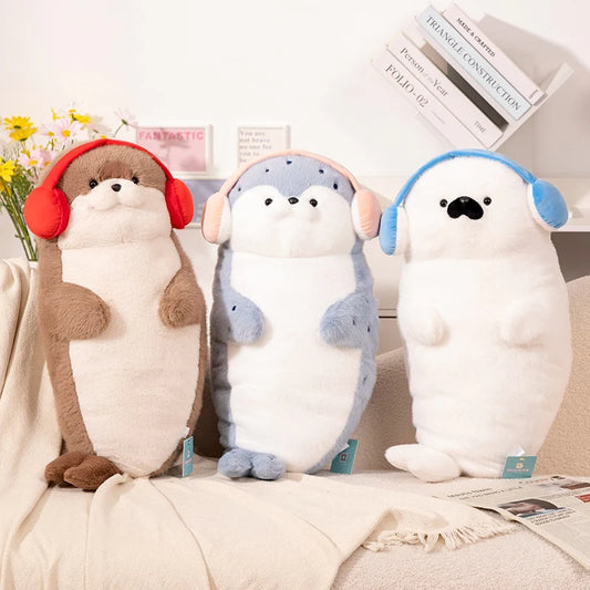 高品質 本物 かわいい 漫画 海の生き物 カワウソ ぬいぐるみ 枕 ヘッドセット ブルーシール カワウソ ぬいぐるみ 誕生日プレゼント