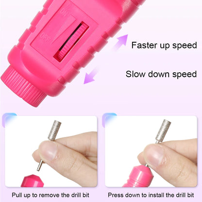 LINMANDA 6 in 1 電動ネイルドリルキット ネイルポリッシャー マニキュア ポータブルネイルファイル ネイルドリル機器 ペンツール マシン