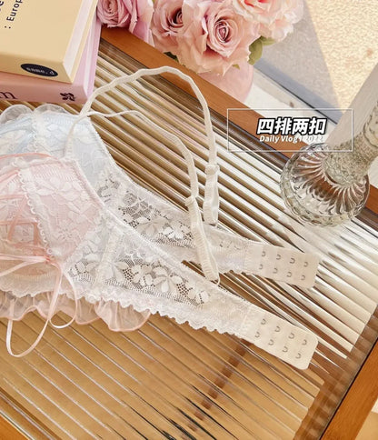 Japanese Style Lolita Princess Wind Lace Lace Lingerie Design for Girls Push-up Bra Women Underwear  Push Up Bra