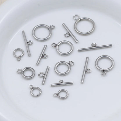 Stainless Steel OT Rings&Toggle Clasps Round Bar For Jewelry Making Necklaces Bracelets Pendants DIY Handmade Accessories