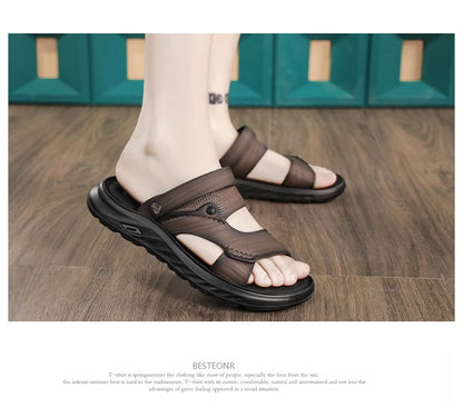 Sandals men with soft soles breathable waterproof anti slip wear-resistant suitable both summer casual wear breathable men shoes