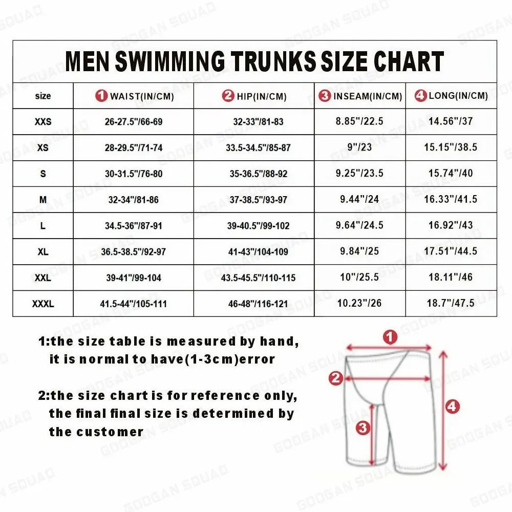 New Men Swim Jammer Swimming Trunks Professional Swim Surf Trunks Summer Beach Lycra Quick Dry Uv Protection Gym Tights Shorts