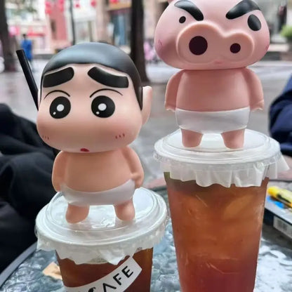 Take Bath Zaemon クレヨンしんちゃん おしり丸出し 目を開けて スマホスタンド デスクトップフィギュア オーナメント ギフト ドール 車用飾り