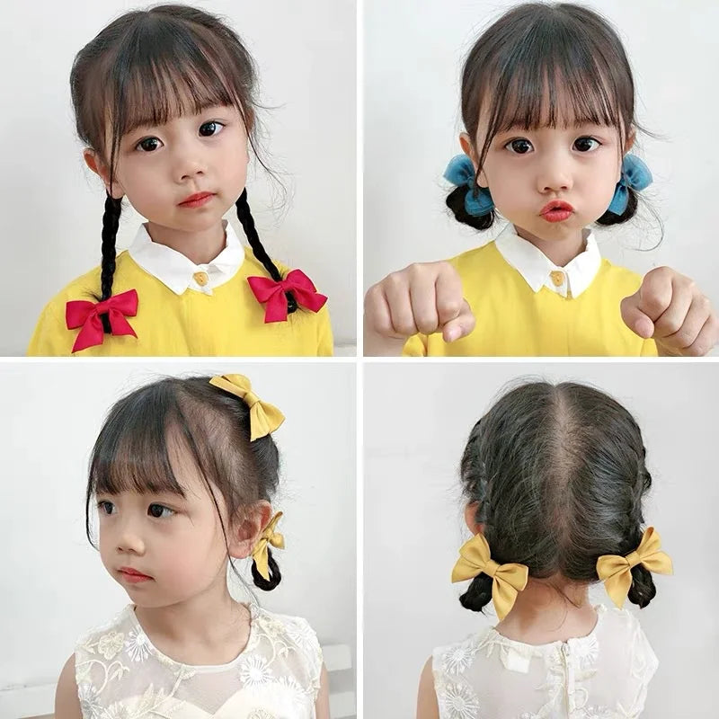 2ピース リボンヘアクリップ エレガントなフラワーヘアクリップ 子供用 レディース セット ヘアピン ヘアアクセサリー 韓国風 ヘアアクセサリー