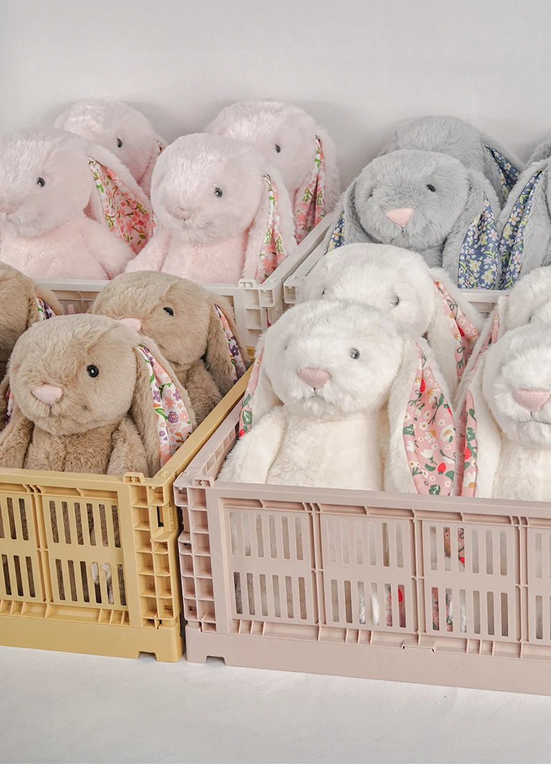 30cm ボニーラビット 花耳ぬいぐるみ 漫画ぬいぐるみ ウサギ人形 子供部屋装飾 おもちゃ 柔らかい 女の子への誕生日プレゼント