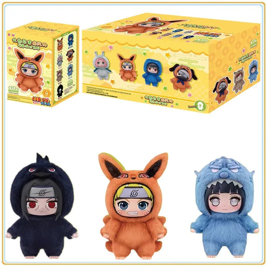 Original BANDAI Eaki Naruto Uzumaki Naruto Blind Box Shippuden Beast Party Series Plush Doll Anime Characters Are Cute Toys Gift