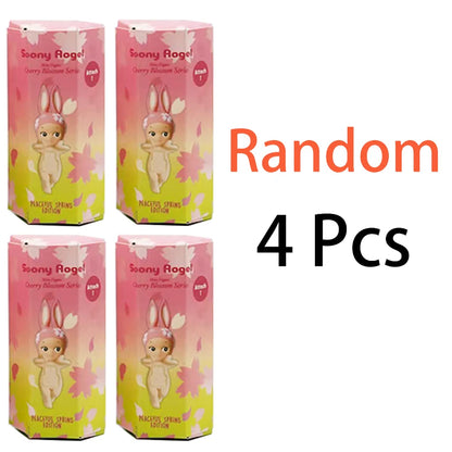 Cberrry blossom series Sonny Angel & Mofusand Blind Box Hippers Mini Figure Shark Cat Action Toy For Fan Children Christmas Gift