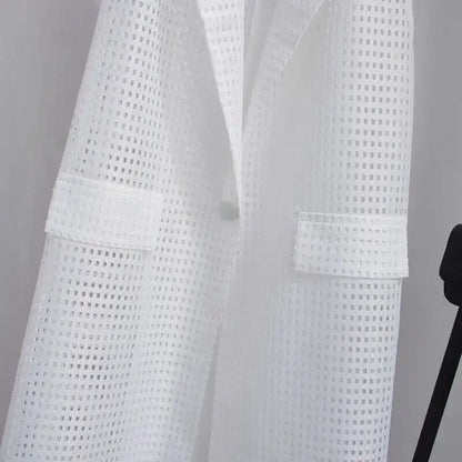 2025 Summer New V-NECKCollar Black White Suit Blazer Vest Jacket Women Style Commuter Sleeveless OL Cardigan Tank Coat
