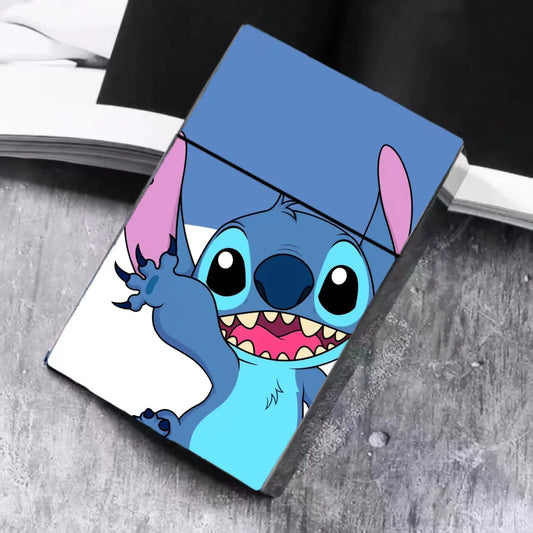 Lilo & Stitch Cigarette Case Action Anime Figures Cute Girlish Heart Cigarette Case Cute Smoke Ornaments Gifts