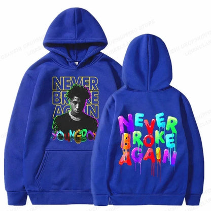 Rapper YoungBoy Hoodie Men Fashion Hoodie Never Broke Again Hoodies Sweatshirt Women Sweats Letter Pullovers Clothes Boy Coa
