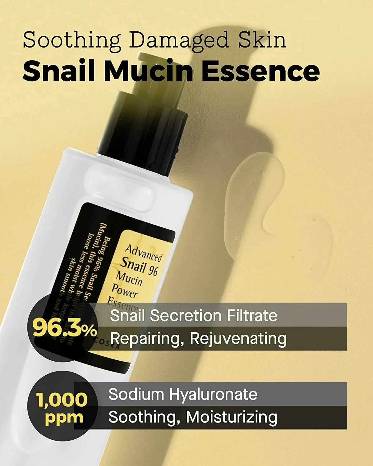 COSRX アドバンスド スネイル 96 ミューシン パワー エッセンス 100ml フェイスケア クリーム 保湿 オリジナル 韓国コスメ