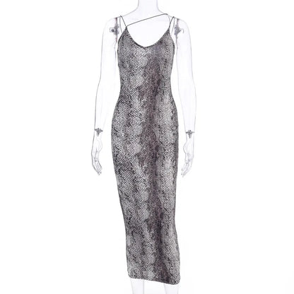 Dulzura Women Party Club Evening Streetwear Leopard Bodycon Midi Dress 2024 Summer Clothes Wholesale Items For Business