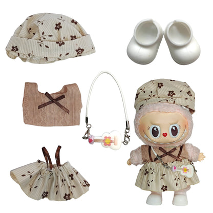Labubu 1st & 2nd Gen Outfit - 17cm Sitting Vinyl Figure Clothes | Casual Style | Pop Mart Collectible