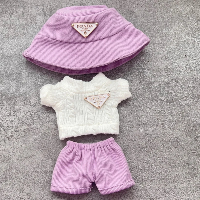 Labubu第一世代と第二世代のベビー服 Labubu三角セーターオーバーオール帽子セット お座りパーティーにも着用可能