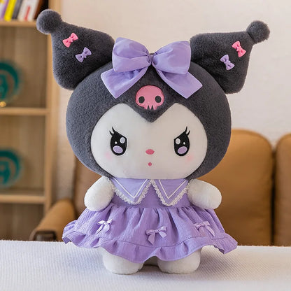 50/60/80cm Big Size Sanrio Kuromi My Melody Cartoon Anime Plush Stuffed Doll Cute Room Plushies Bolster Children's Holiday Gifts