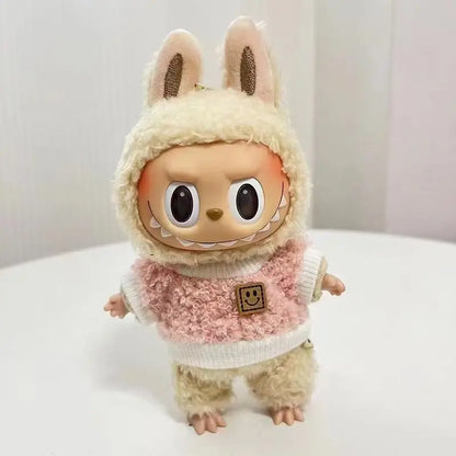 Labubu Macarons Pendant Clothes Popular Labubu Vinyl Toy Blind Boxes Pop Mart Dolls Clothing Labubu Holiday Children'S Gift
