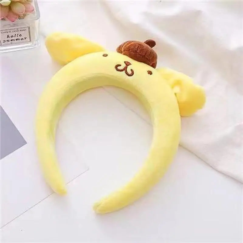 1pc Kawaii Stich Funny Headband Kuromi Melody Cinnamoroll Cute Cartoon Plush Hair Accessories for Girl Women Wash Face Hair Band