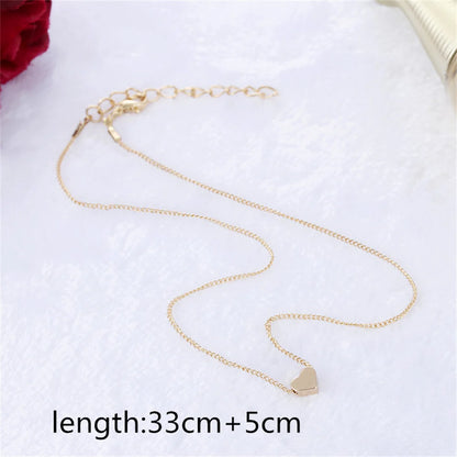 Fashion Small Heart Pendant Necklaces for Women Party Exquisite Collar Chain Golden Silver Color Chokers Necklace Jewelry Gift