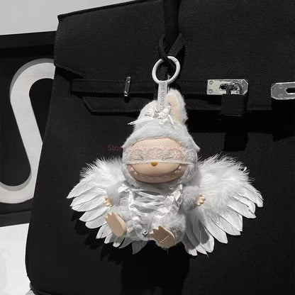 POP MART Labubu clothes caybaby suits black and white angel wing suit wholesale no dolls only baby clothes