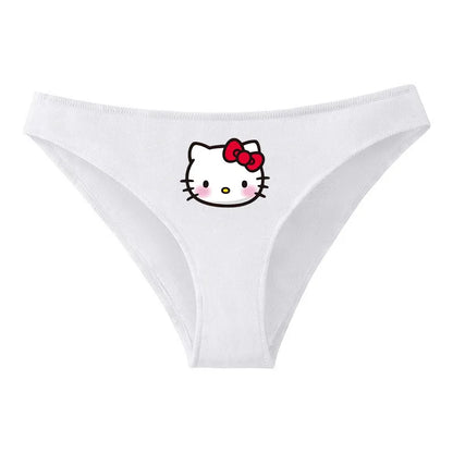 Hello Kitty Pure Cotton Triangle Pants Child Kawaii Pattern Underpants Kuromi Black White Daily Clothes Shorts Birthday Gift