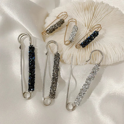 2Pcs Women's Brooch Tighten Waist Brooches for Women Skirt Pants Jeans Adjustable Waist Clip Crystal Pins Clothing Accessories
