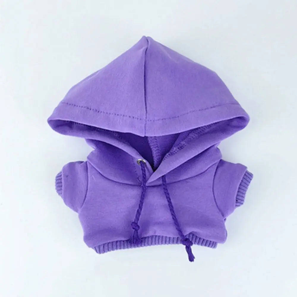 10/15cm/20cm コットンドール用ハンドメイドファッション服パーカー、1/12 BJDドール用スウェットシャツ衣装、1/11 1/12 OB11用トップス