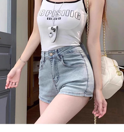 Women's Sexy Denim Shorts  Y2K Petite High Waisted Hip Lifting Shorts with Personality 3D Bow Detail Slim Summer Hot Pants