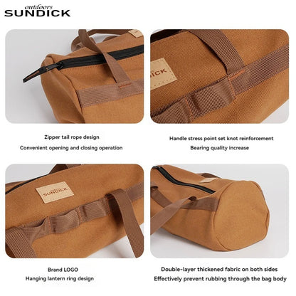 Outdoor Picnic Carrying Case Camping Bag Cutlery Pouch Larg Capacity Tableware Handbag Portable for Travel Supplies