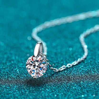 KNOBSPIN D VVS1 モアサナイト ネックレス ダイヤモンド ペンダント 1-3ct GRA認定 s925 スターリングシルバー 18k ネックレス レディース かわいいギフト