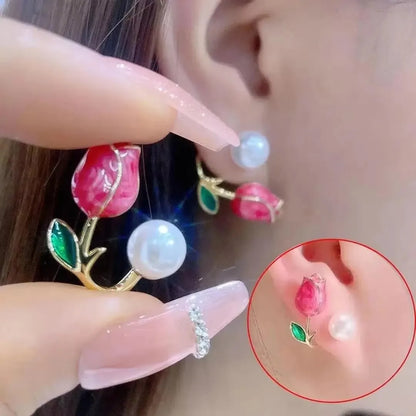 925 Silver Needle Korean Fashion Zircon Geometric Earrings For Women Jewelry 2025 Trending Luxury Crystal Cross Stud Earrings