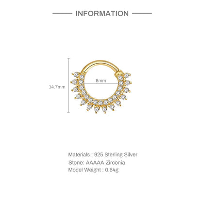 Aide 925 Sterling Silver 1pc Geometry Multi Piercing Stud Earrings For Women K Gold Simple Elegant Tassel Jewelry Gift Pendiente