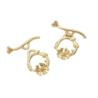 A Set Of 14K Gold-plated Brass Personalized Metal Clasps For Bracelet Necklace Making Jewelry Clasps DIY Founding