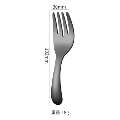 Outdoor Tourism 304 Stainless Steel Portable Tableware, CHILDREN'S Tableware, Dessert Tableware, Spoon and Fork Combination