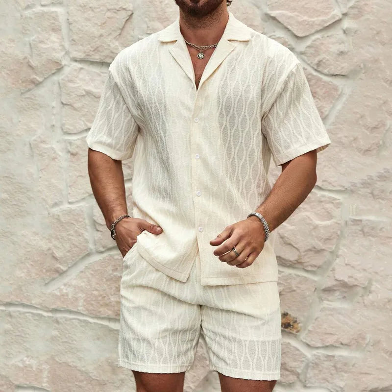 Men Summer Casual Print Track Suit Set 2024 New Fashion Jogging Outfit Breathable Two Piece Sports Wear Clothing For Men Sets