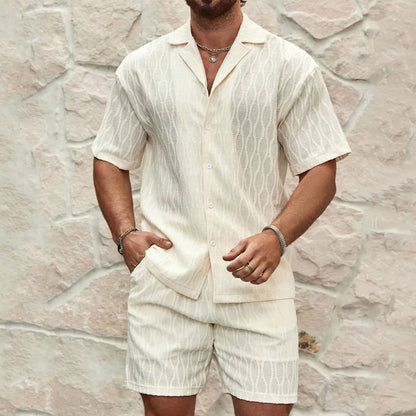 Men Summer Casual Print Track Suit Set 2024 New Fashion Jogging Outfit Breathable Two Piece Sports Wear Clothing For Men Sets