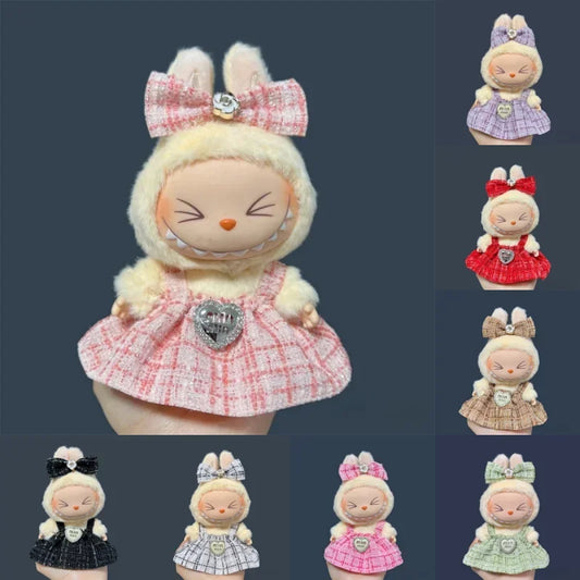 17cm用Labubu V1 V2 V3ぬいぐるみスカート - DIY服アクセサリーにぴったりのかわいいスカートセットギフト